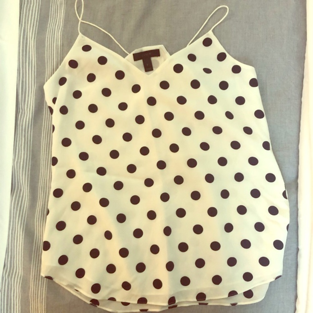 100% silk j. Crew too. Navy and white super cute!